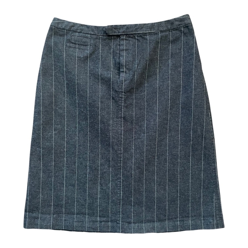 Docker’s Pin Stripe Jean MIDI Skirt Women’s Size 8.